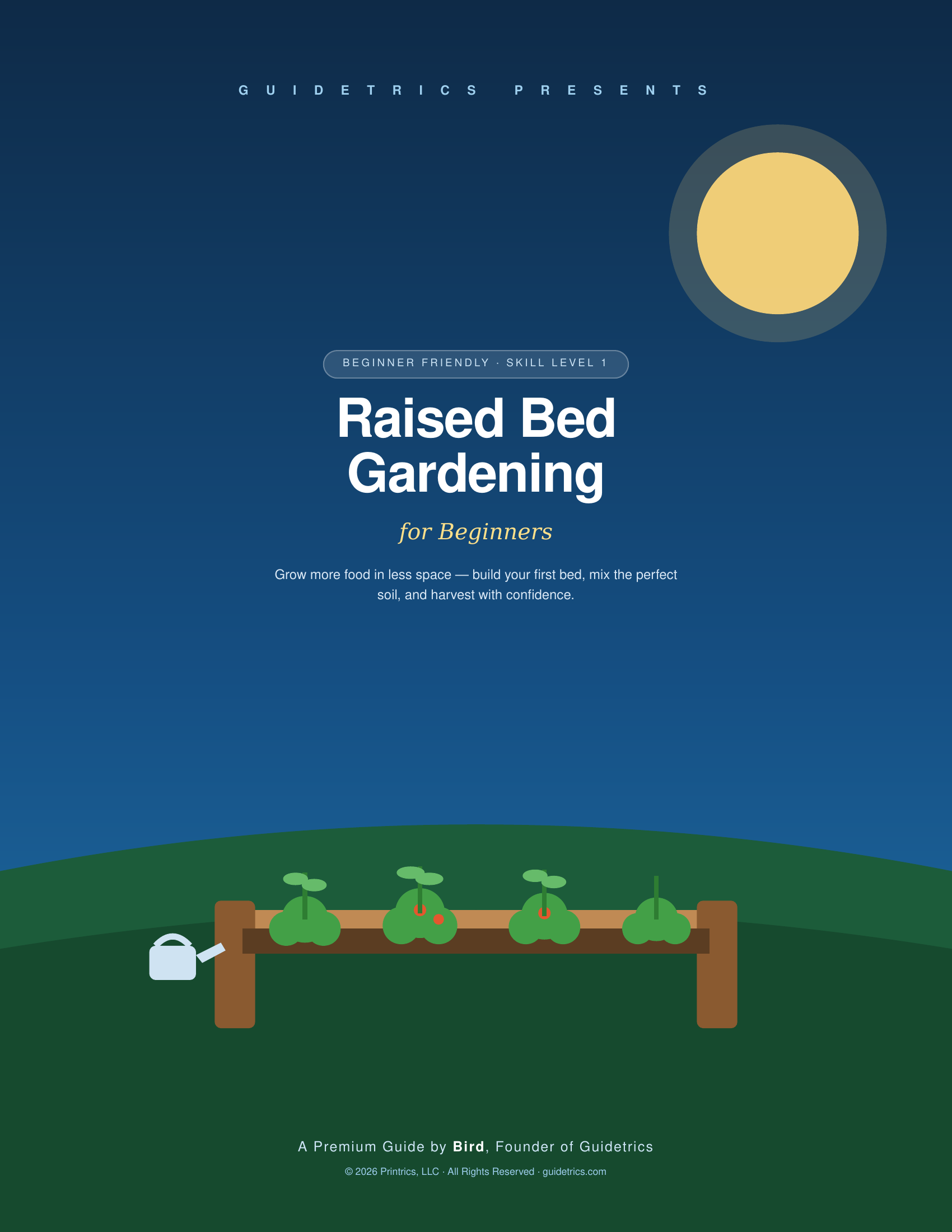 Raised Bed Gardening for Beginners — Complete Illustrated Guide (Printable PDF)